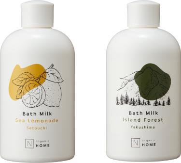 N organic Bath MilkのSea LemonadeとIsland Forestの商品の写真